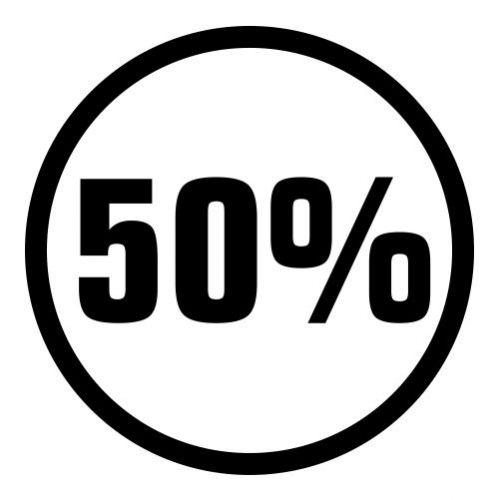Kies aantal procent korting ster raamsticker
