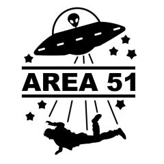 Area 51 ufo Alien ontvoering deursticker sticker muursticker