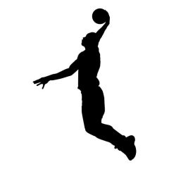 Basketballer in de lucht