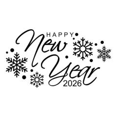 Happy new year sticker raamsticker