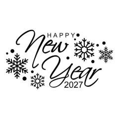 Happy new year sticker raamsticker