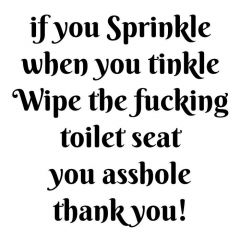 If you sprinkle wc sticker