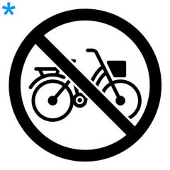 Verboden voor fietsen