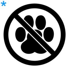 Keuze verboden voor honden sticker raamsticker