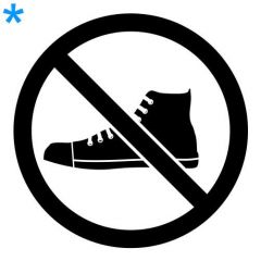 Kies uw verboden voor schoenen sticker raamsticker