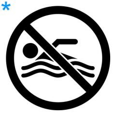 Kies uw verboden te zwemmen duiken sticker raamsticker