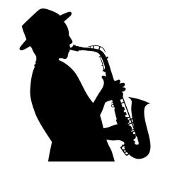 Muzikant met saxofoon