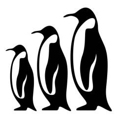 Drie pinguïns sticker raamsticker muursticker