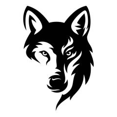Wolf tribal wolvenkop sticker raamsticker muursticker