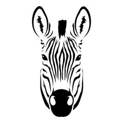Zebra hoofd sticker muursticker raamsticker
