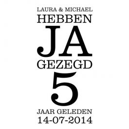 Trouwdatum Getrouwd Datum En Namen Muursticker Raamsticker