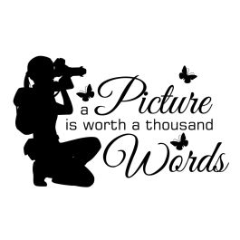 A picture is worth a thousand words muursticker raamsticker