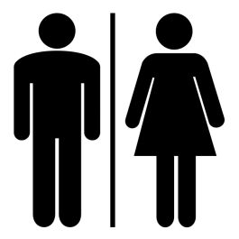 Man vrouw pictogram deursticker
